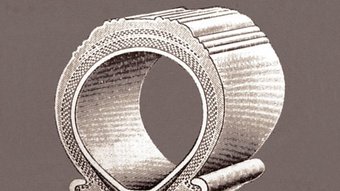 Continental presents the world’s first automobile tire with a patterned tread.