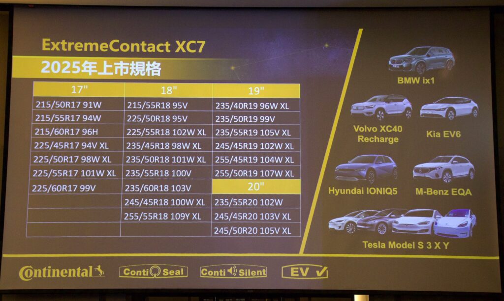 馬牌 UX7 發表會 - XC7 尺寸